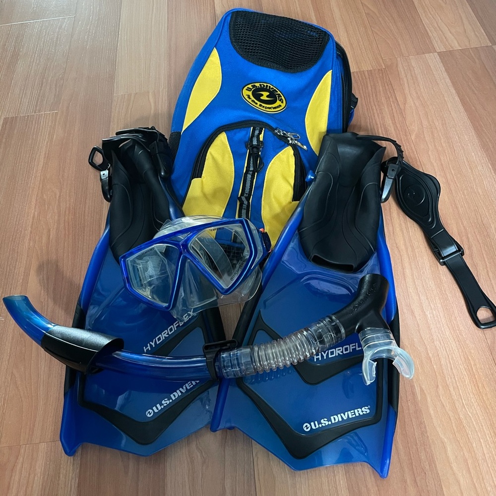 US DIVERS Snorkel Set, Kids Medium (7-10)